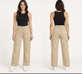 Pantalón bolsillo, cargo, arena, recto