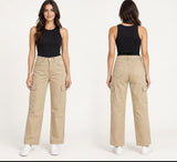 Pantalón bolsillo, cargo, arena, recto