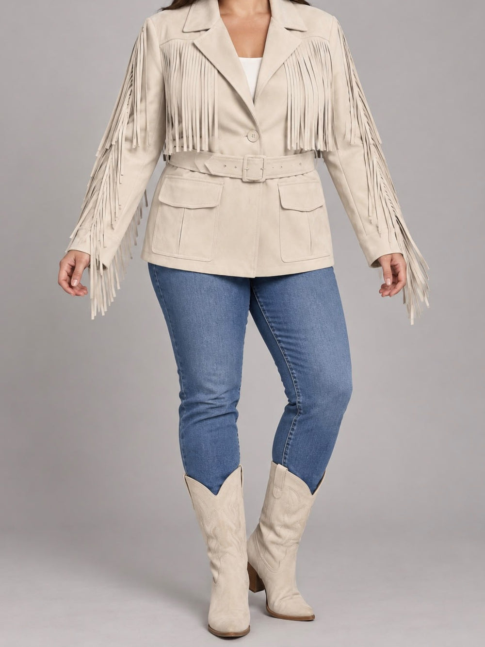 Chaqueta Antelina Flecos — vista 1