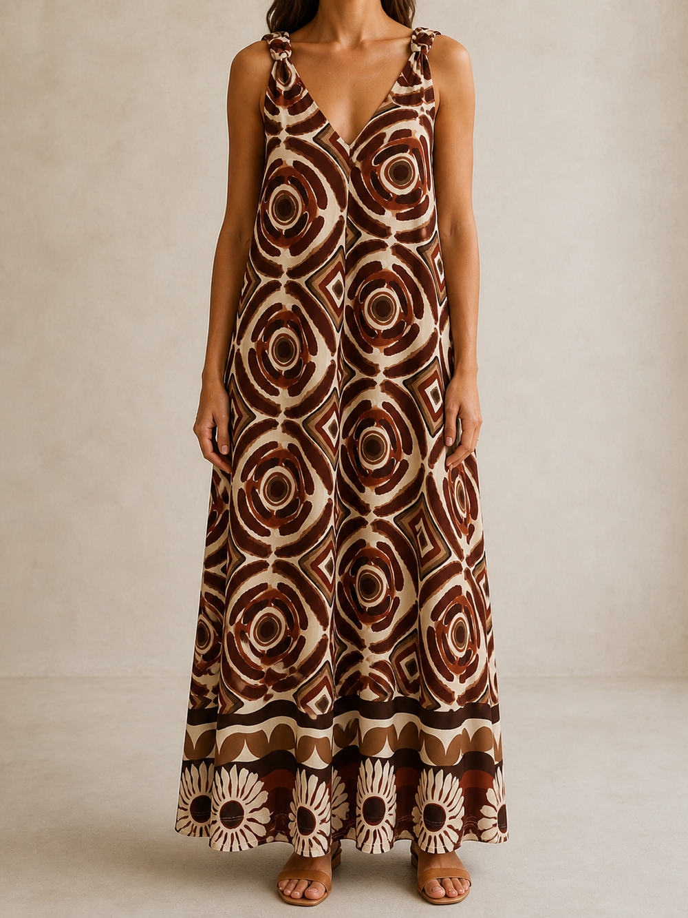 Vestido estampado chocolate — Koketa